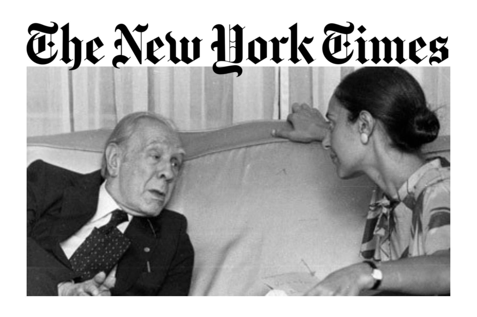 amelia barili and Jorge Luis Borges talking